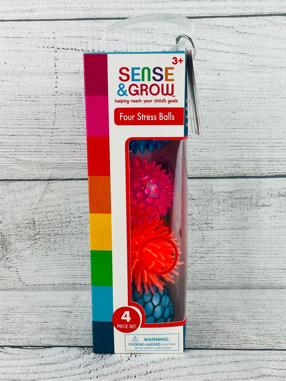 Sense & Grow 4pc Sensory Stress Ball Toys - NEW Fine Motor Tactile Squishy